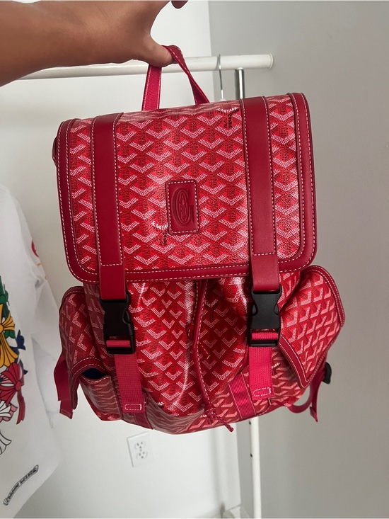 Goyard Other - Goyard Red Signature Canvas Backpack
